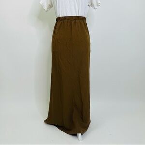 Arlene Wohl Handwoven Designs Lagenlook Brown Copper High Waist Maxi Midi Skirt